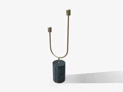 Candle Holder Gold L Low-poly 3D model