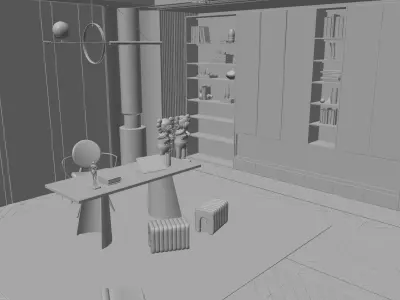Office Workplace Interior Scene  3D model