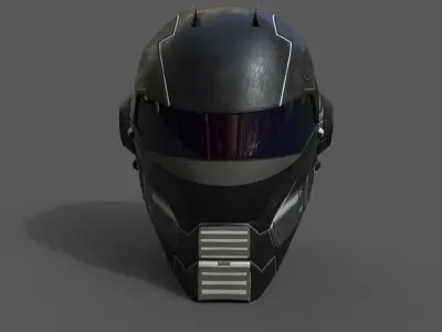 Helmet military Scifi low poly combat  Low-poly 3D model