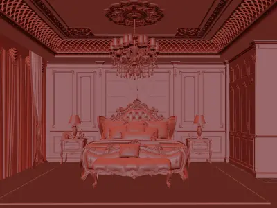  Bedroom interior 34 3D model