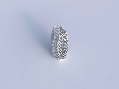 Vase double arc hexagon with lattice tiles  3D print model
