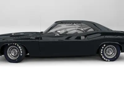 1971 Dodge Challenger r t Low-poly 3D model