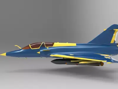 The Blue Mirage 2000 Low-poly 3D model