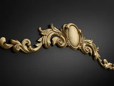 Carved decor 3D model 20