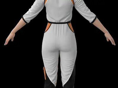 Female Sport Suit Marvelous Designer 3D model