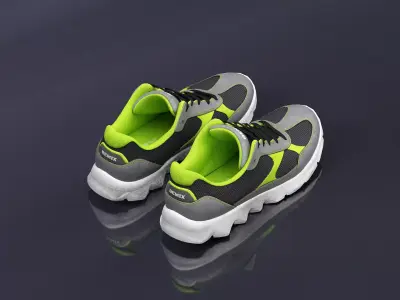 S00052 Sport Sneakers Low-poly 3D model