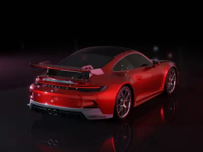 Porsche 911 GT3 2022 Rigged 3D model