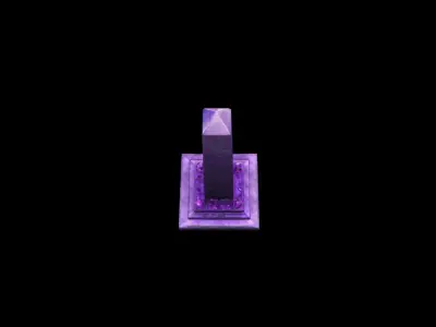 3d Render Awesome Amethyst Purple Tower Crystals 3D model
