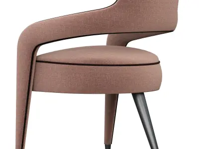 Invicta Dining Chair with One Back Foot in Solid Wood 3d model Low-poly 3D model