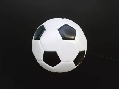 Football Game Ready soccer ball Low-poly 3D model