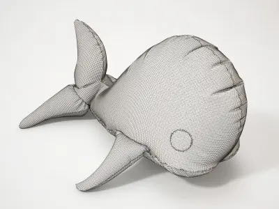 Stuffed Toy Dolphin 3D model