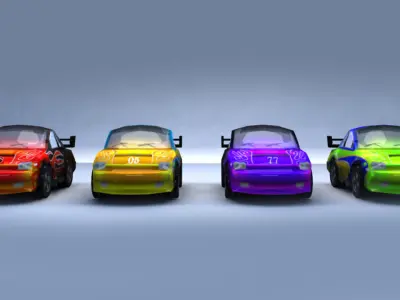 Low Poly Cars for Games Low-poly 3D model