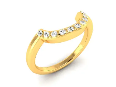 Solitaire Engagement ring 3D print model 20
