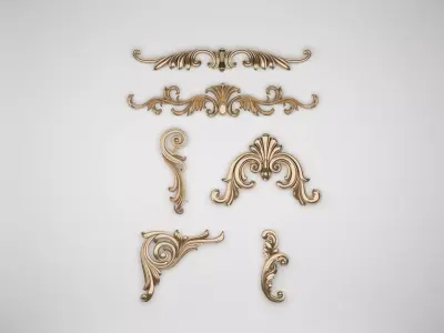 ARCHITECTURAL KITBASH- Ornamental- Carved decor 3D model