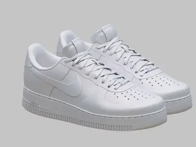 Nike Air Force shoe Low-poly 3D model