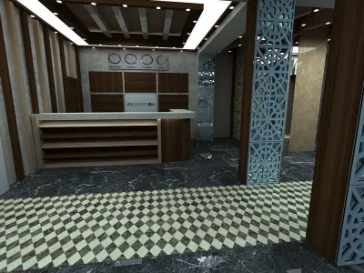 hotel reception 3D model purchase