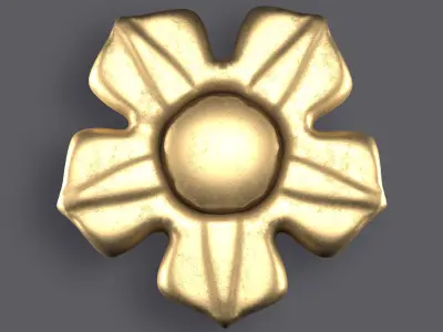 5 Flowers Ornamental Pack 10 3D model