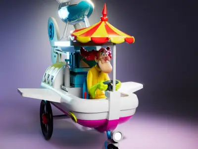 Professor Pat Pending - The Wacky Races 3D print model