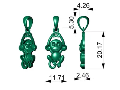 Monkey 3D print model