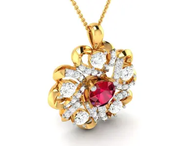 Women Pendant 3DM STL OBJ FBX Render Details 3D print model