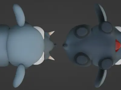 Cartoon Elephant Not Rigged 3D model