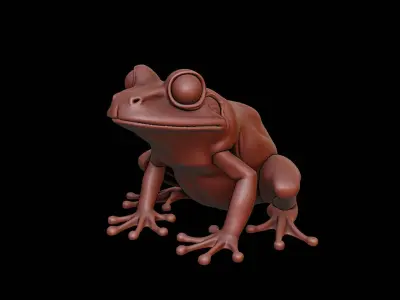Frog Animal Sculpture 3D print model