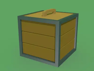 Iron Box Free low-poly 3D model