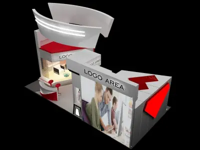 Booth Exhibition Stand a121 3D model