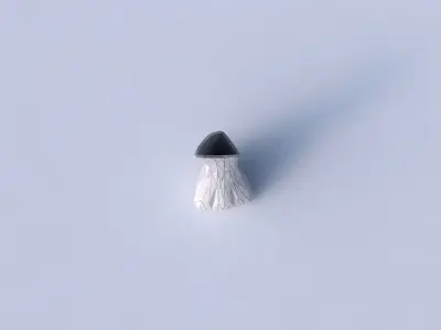 Vase puffy tappered triangle with random triangle plates 3D print model