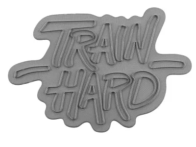 Train Hard Neon Sign 3D model