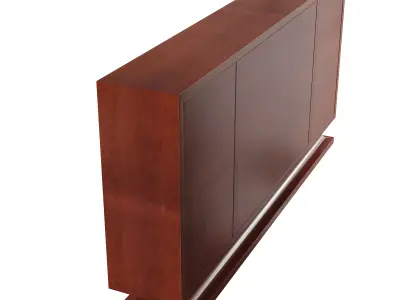 Art Deco Chest with Sunburst Front Panels 3D model