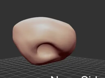 Furry Toony Anthro K-9 Wolf Head -removable tongue and nose- 3D model