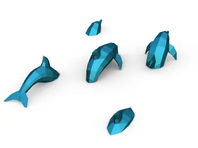 dolphins 3D print model