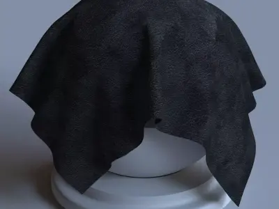 black leather Low-poly 3D model