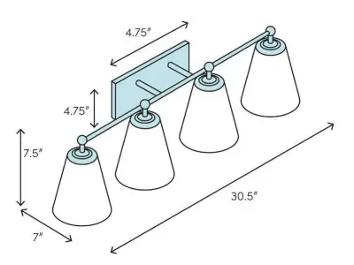 Filey 4 - Light Dimmable Vanity Light Free 3D model