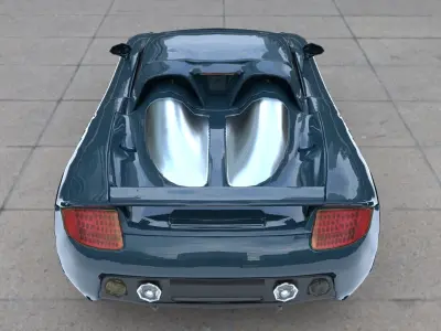 Porsche Carrera GT 2018 Low-poly 3D model