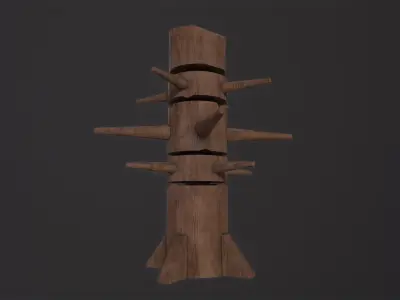 Wooden Dummy 3D Model Low-poly 3D model