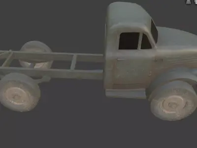 truck gaz63 Low-poly 3D model