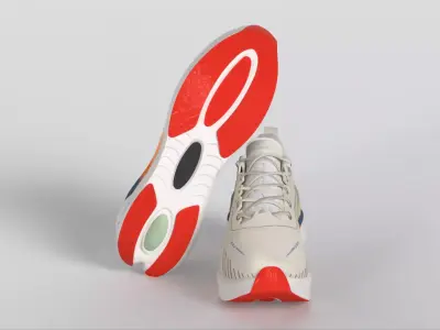 ONEMIX Running Shoes with Space Foam Cushioning Low-poly 3D model