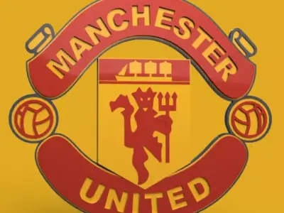 Manchester united football club emblem 3D model