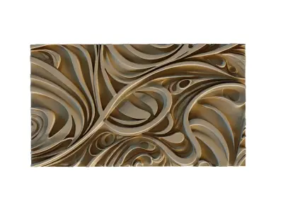  decor set wall panel 34 3D model
