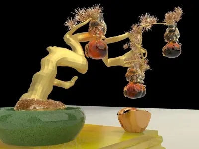 Chinese Gourd with Yuanbao 3D model