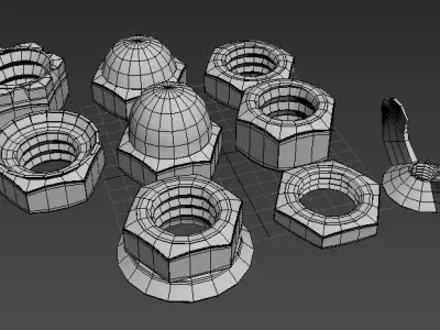 Bolt Pack Low-poly 3D model