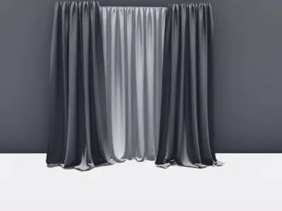 curtain curtains for sims Free low-poly 3D model