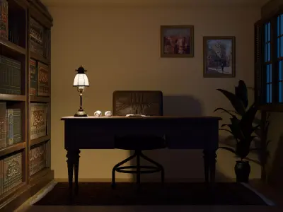 arabic library  3D model