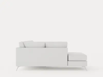 Ocean Luxury 4 Seater Sofa With Chaise Lounge Left Low-poly 3D model