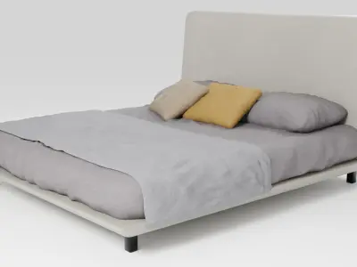 VITA bed is the perfect combination of tenderness and luxury 3D model