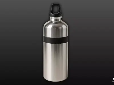 Metal Water Bottle Low-poly 3D model
