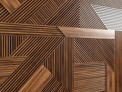 Wooden panels 3 3D model