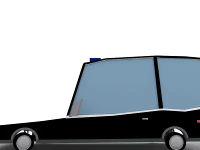 low poly Police car Low-poly 3D model buy